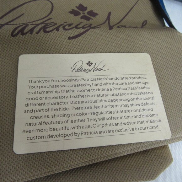 RARE PATRICIA NASH BLUE FLORAL CURRY TOTE BAG, + SHOULDER STRAP, DUST BAG +  COA - Picture 9 of 16